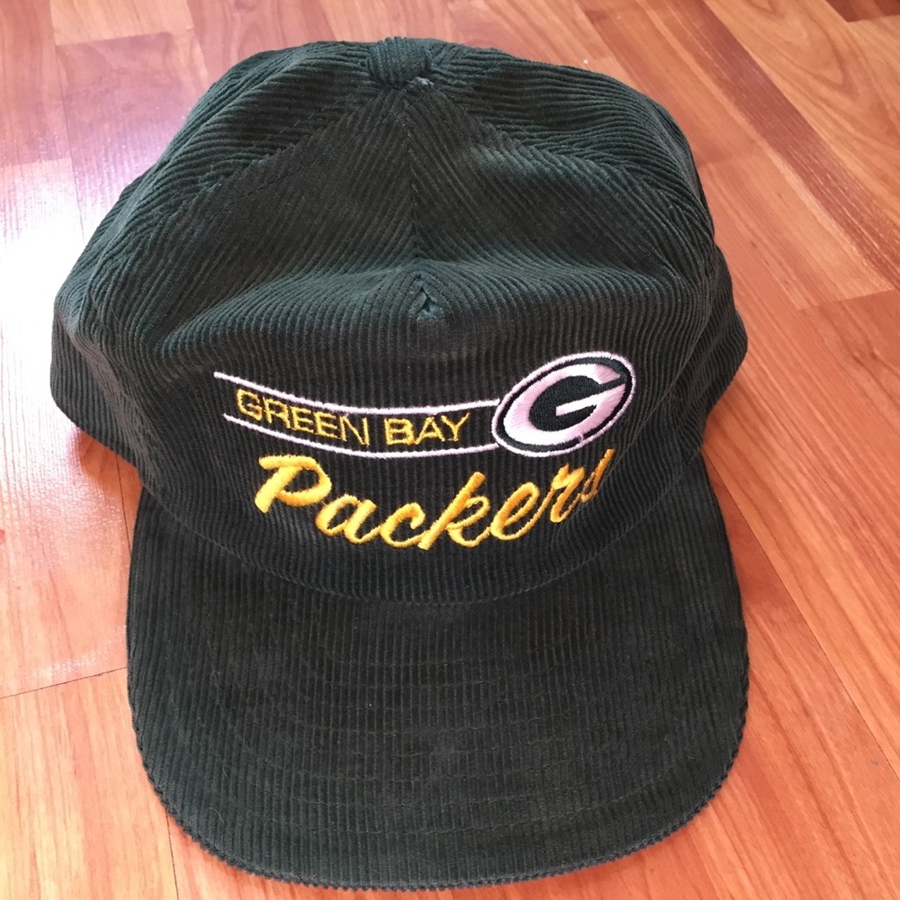 Vintage corduroy green bay packers hat